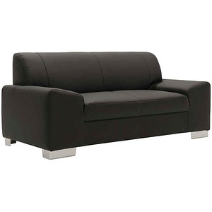DOMO Collection 2-Sitzer Sofa Alisson schwarz silber Kunststoff 164,0 x 83,0 x 75,0 cm, 1 St.