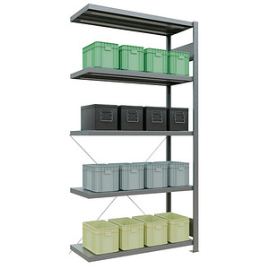 4004514202963 - Gebrüder Schulte - Fachbodenregal Komplettregale MULTIplus250 2000x1000x400mm (Anbauregal) Traglast 250kg 4004514202963 - Gebrüder Schulte - Fachbodenregal Komplettregale MULTIplus250 2000x1000x400mm (Anbauregal) Traglast 250kg