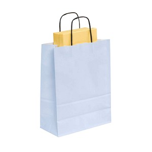 VP Papier-Tragetaschen Toptwist hellblau 24,0 x 31,0 cm, 50 St.