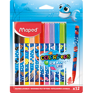 3154148457015 -  12 maped Ocean Life Filzstifte farbsortiert 3154148457015 maped 12 Stück