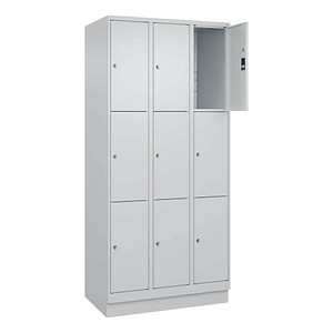 4066681684294 - Schließfachschrank Classic PLUS lichtgrau 080020-303 S10009 9 Schließfächer 900 x 500 x 1950 cm 4066681684294 C+P-Möbel