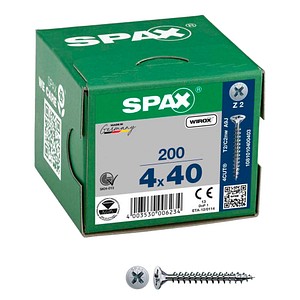 4003530006234 - Spax - Schraube r 88094 Senkkopf mSpitze Kreuzschl-PZ 4 x 40 35-Z Stahl galvanisch verzinkt wirox 4003530006234 - Spax - Schraube r 88094 Senkkopf mSpitze Kreuzschl-PZ 4 x 40 35-Z Stahl galvanisch verzinkt wirox