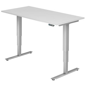 XDSM16 höhenverstellbarer Schreibtisch weiß rechteckig