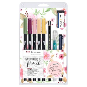 Tombow ABT Floral Brush-Pen-Set farbsortiert, 1 Set