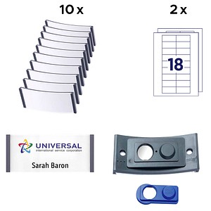 badgepoint GmbH badgepoint Namensschild polar POL30MA02-10DR 70x30mm an 10St. 4260320190379 badgepoint GmbH 10 Stück