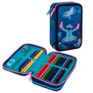 5903686358982 - Federmäppchen befüllt Jumper 2 Disney Stitch blau bunt 35 teilig 215 x 140 cm